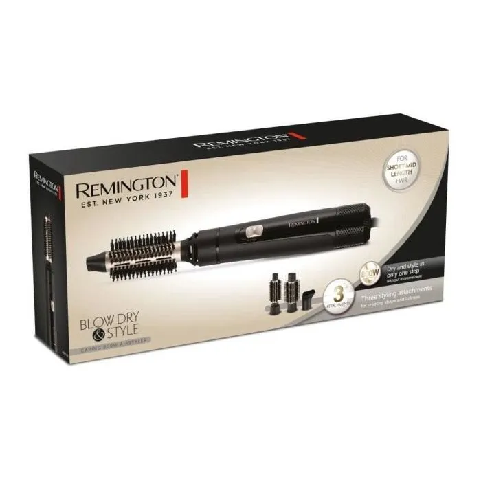 Remington AS7300 Cepillo Soplador con 2 Velocidades, 2 Temperaturas y 3 Accesorios: Cepillo 25mm, 38mm y Concentrador 1