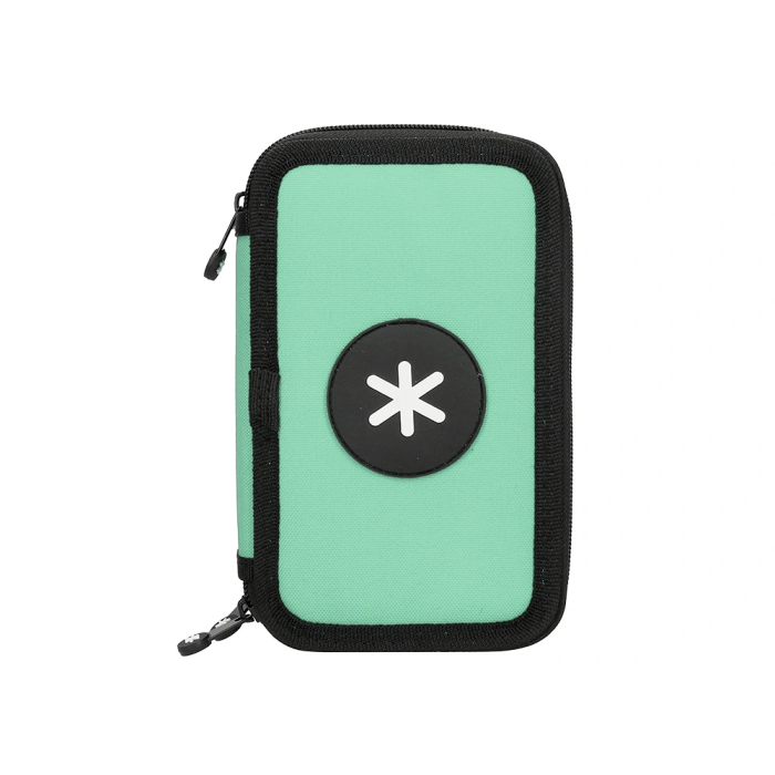 Antartik Plumier Escolar Triple Cremallera Color Menta 36 Piezas 1