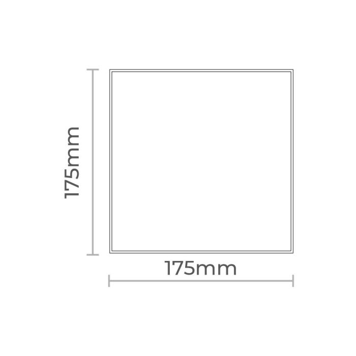 Tapa 175 x 175 mm color blanco brillante para extractor 08413 ø10cm edm 3