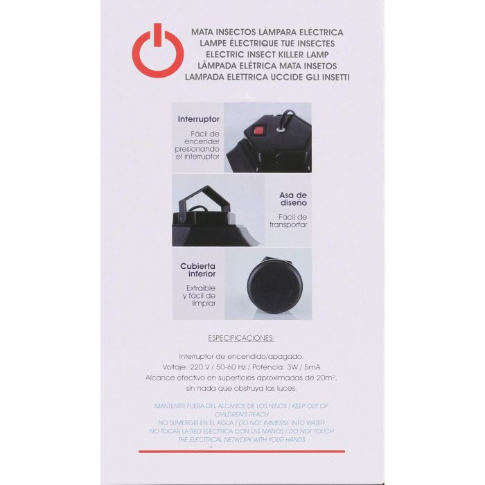 Basic Home Mata Insectos Eléctrico 3W, 16x14x24 cm (8 Unidades) 2