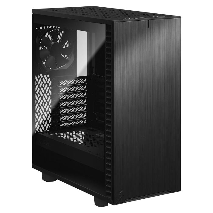 Fractal Design Define 7 Compact Black Midi Tower para PC ATX, Micro-ATX, Micro-ITX, Aluminio y Acero, Hogar/Oficina