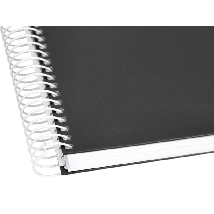 Cuaderno Espiral Liderpapel A4 Crafty Tapa Forrada 80H 90 gr Cuadro 4 mm Con Margen Color Negro 5 unidades 8