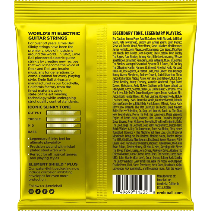 Ernieball Beefy Slinky Tripack Cuerdas para Guitarra Eléctrica 11-54 1