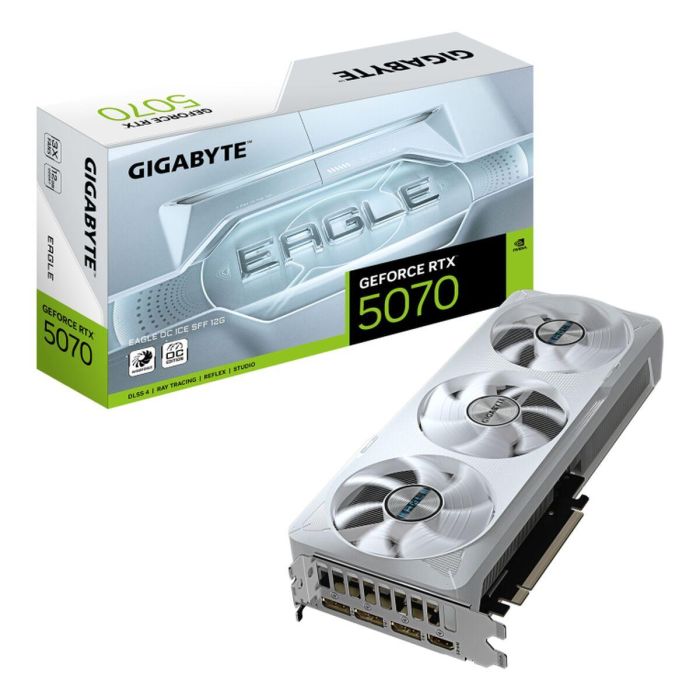 Gigabyte RTX 5070 12GB GDDR7 EAGLE OC ICE SFF Tarjeta Gráfica con 3 Ventiladores, Blanco - GV-N5070EAGLEOC ICE-12GD 0 Gigabyte RTX 5070 12GB GDDR7 EAGLE OC ICE SFF Tarjeta Gráfica con 3 Ventiladores, Blanco - GV-N5070EAGLEOC ICE-12GD 0