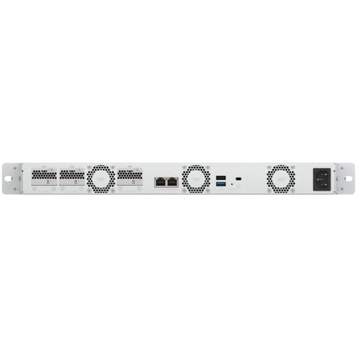 QNAP TS-h765eU NAS Bastidor 1U Intel Atom 8 GB DDR5 QuTS hero, 4 bahías 3.5", 3 ranuras NVMe PCIe E1.S/M.2, 10GbE 8
