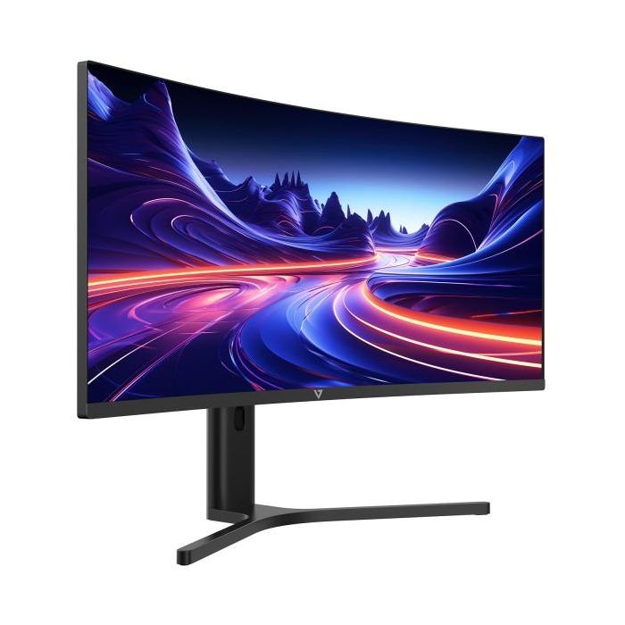 V7 Videoseven L340WQ-HAS Monitor Curvo 34" UltraWide QHD 3440x1440 USB-C Altura Ajustable 120Hz Negro 1