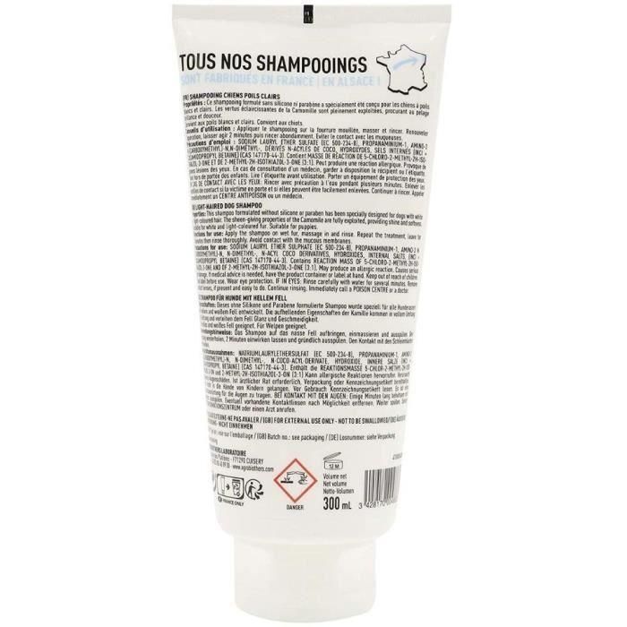 VETOCANIS Champú cabello claro - Para perro 1