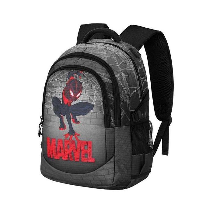 Karactermania Mochila Spiderman Run. Plus FAN Spin 44x34x21 cm, Gran Capacidad, 3 Compartimentos, Material Ripstop, Gris 4 Karactermania Mochila Spiderman Run. Plus FAN Spin 44x34x21 cm, Gran Capacidad, 3 Compartimentos, Material Ripstop, Gris 4