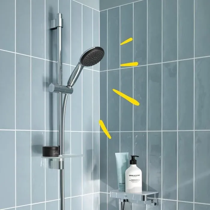 Grohe Set de Ducha Vitalio Start 110 Rociador 2 Chorros Barra 60cm Flexo Estante Ahorro Agua Cromo 26952001 1