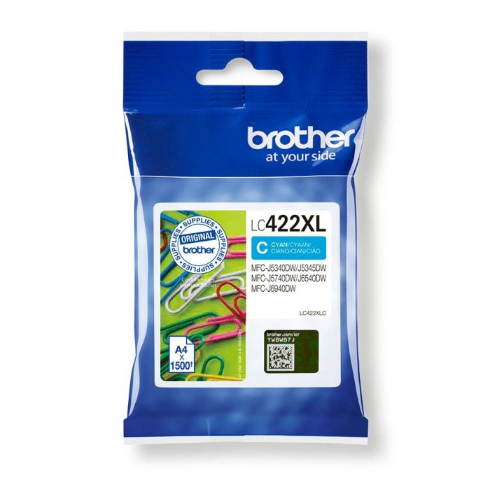 Brother Tinta Cian, Rendimiento 1.500 Páginas, Compatible con MFC-J5340DW, J6540DW, J5740DW, J6940DW, J5340DWE, J6540DWE