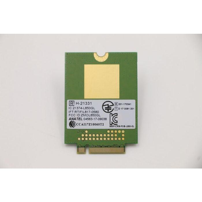 Lenovo Wireless module for Lenovo devices, M.2 interface, supports 4G LTE CAT9 connectivity without SIM card. 2