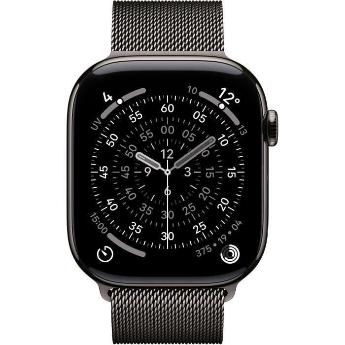 Apple MFD44ZRA Watch Series 11 GPS + Cellular - Caja de titanio gris pizarra 46 mm - Correa Milanese Loop gris pizarra M/L 1