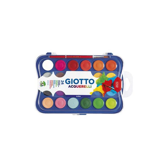 Acuarela Giotto 24 Colores Con Pincel Estuche De Plastico