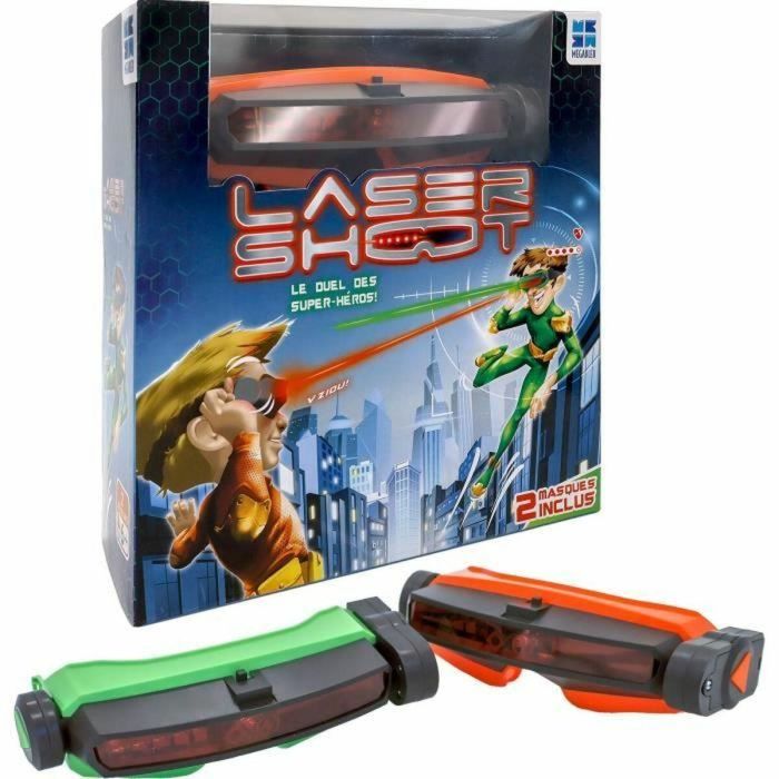 Juego de mesa - MEGABLEU - Laser Shoot - Duelo láser con máscaras y vidas que perder