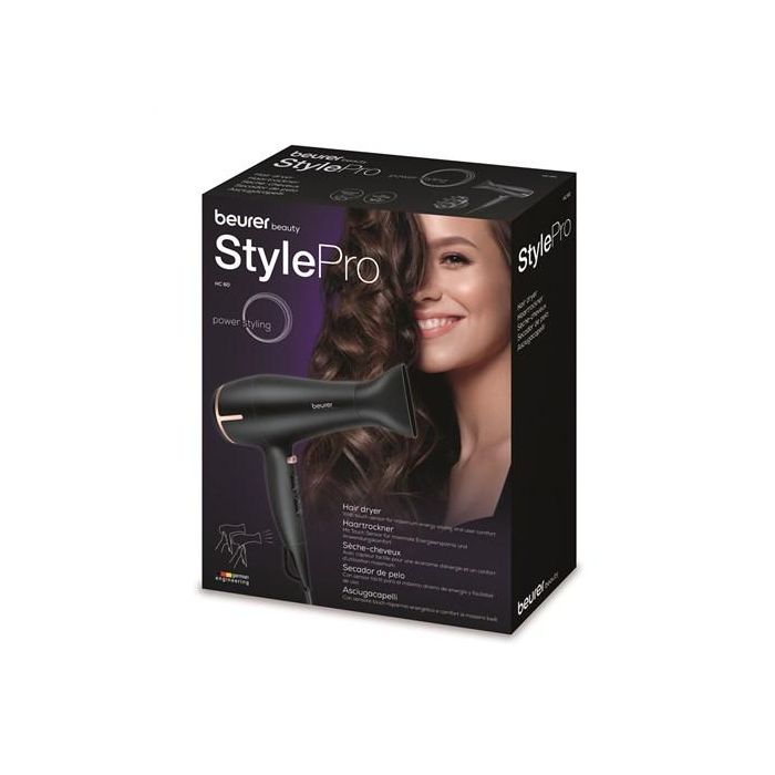 Beurer HC-60 Secador de Pelo 1.400 W con Tecnología ECO, Iónica y Sensor Táctil para Ahorro de Energía y Pelo Brillante 5 Beurer HC-60 Secador de Pelo 1.400 W con Tecnología ECO, Iónica y Sensor Táctil para Ahorro de Energía y Pelo Brillante 5