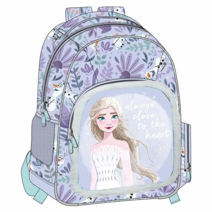 Mochila Escolar Frozen Lila