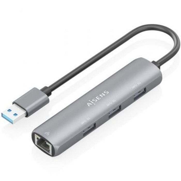 Hub USB Aisens ASUC-4P034-GR Gris 0 Hub USB Aisens ASUC-4P034-GR Gris 0