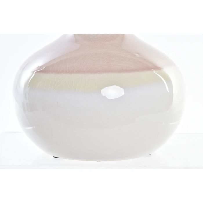 DKD Home Decor Jarrón Scandi de Porcelana Bicolor Rosa 16x16x16 cm - Set de 2 Unidades 1
