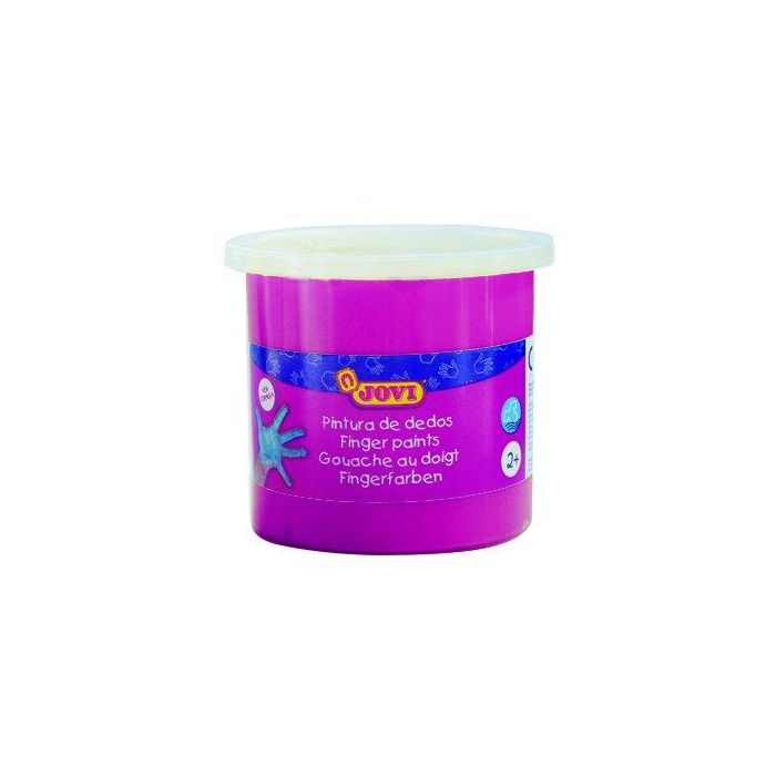 Jovi Estuche 5 Botes Pintura De Dedos 125 mL Magenta - Pintura Natural, Lavable y No Tóxica