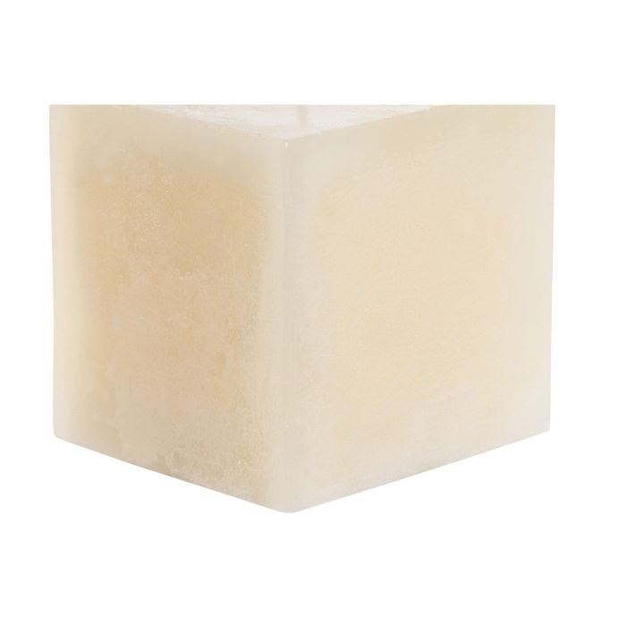 DKD Home Decor Vela Cuadrada de Cera Crema 7x7x7 cm, 300 gr, 38h, Pack de 12 Unidades 3
