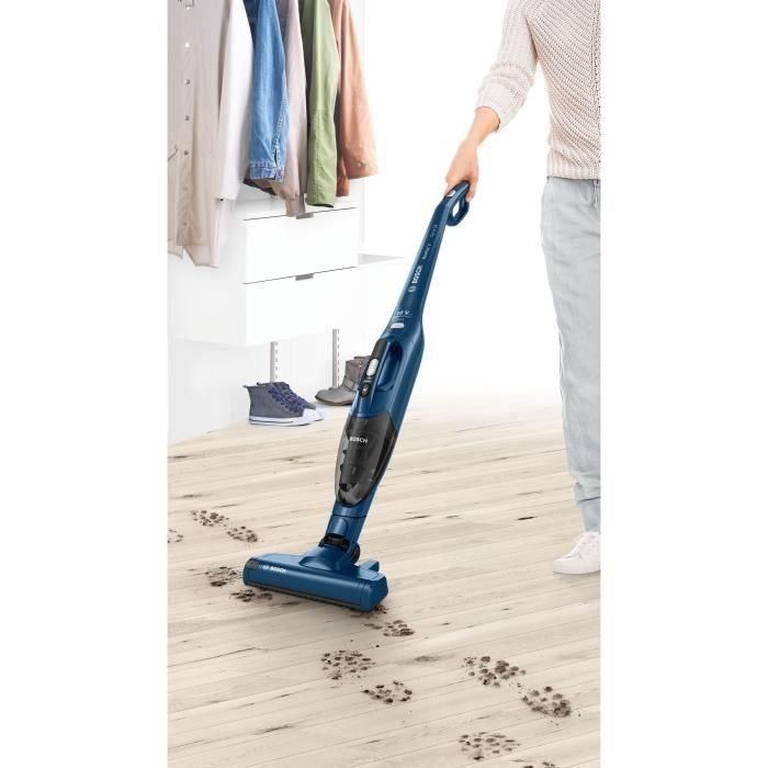 Aspirador escoba inalámbrico - BOSCH BBHF216 - 16 V máx. - Batería de litio - 36 min - Aspirador de mesa integrado - Azul 2 Aspirador escoba inalámbrico - BOSCH BBHF216 - 16 V máx. - Batería de litio - 36 min - Aspirador de mesa integrado - Azul 2