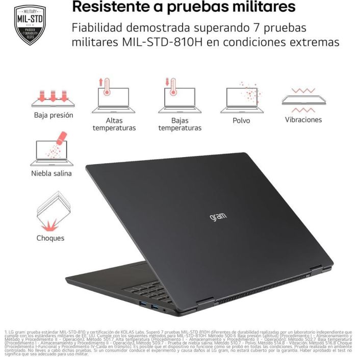 LG Gram 17Z90T Intel Core Ultra 7 255H Portátil 43,2 cm (17") WQXGA 32 GB LPDDR5x-SDRAM 1 TB SSD Wi-Fi 7 (802.11be) Windows 11 Home Español Negro 2 LG Gram 17Z90T Intel Core Ultra 7 255H Portátil 43,2 cm (17") WQXGA 32 GB LPDDR5x-SDRAM 1 TB SSD Wi-Fi 7 (802.11be) Windows 11 Home Español Negro 2