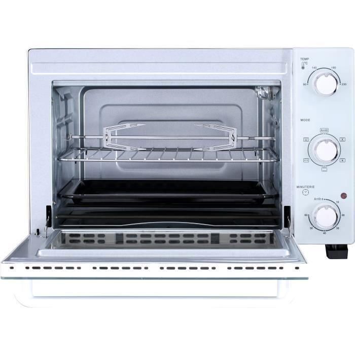 CONTINENTAL EDISON CEMF35W - Mini horno eléctrico 35L blanco - 1500W - Asador, Circulación natural 2