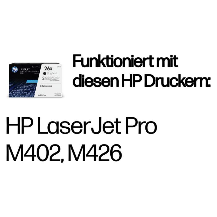 HP Toner Negro Laserjet Pro M402Dn M402N M402D M426Dw M426Fdn M426Fdw 26X Pack 2 1