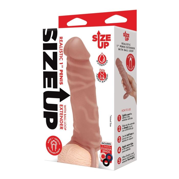 Funda para pene Size Up Marrón Carne Ø 4 cm 15,2 cm 1 Funda para pene Size Up Marrón Carne Ø 4 cm 15,2 cm 1