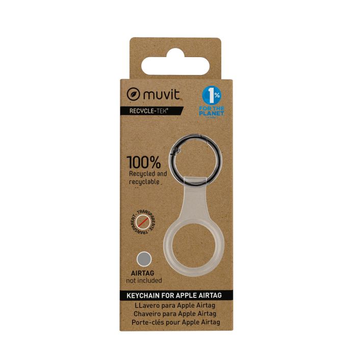 muvit for change funda llavero compatible con Airtag transparente 1 muvit for change funda llavero compatible con Airtag transparente 1