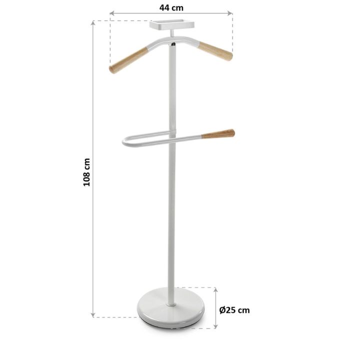 Galán de Noche Versa Blanco Metal Natural Madera de pino 44 x 108 x 25 cm 1