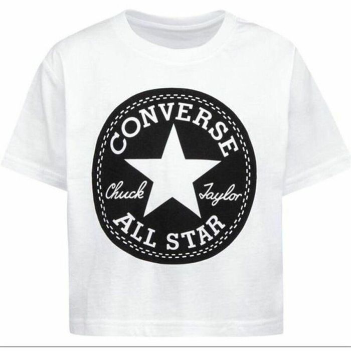 Camiseta de Manga Corta Infantil Converse Blanco 0 Camiseta de Manga Corta Infantil Converse Blanco 0