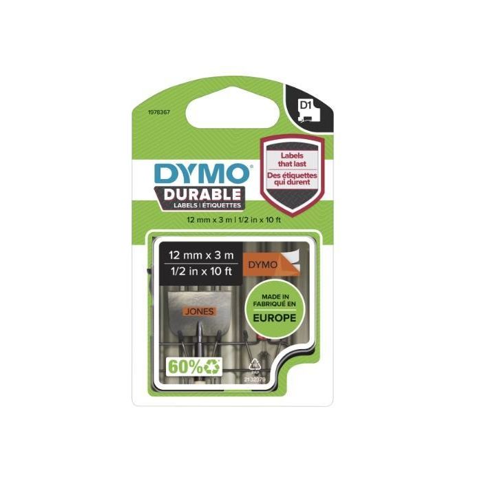 Dymo Cinta De Transferencia Termica D1 Durable. Etiqueta Permante Negro Sobre Naranja De 12 mmx3M. Rotuladora Labelmanager Dymo Cinta De Transferencia Termica D1 Durable. Etiqueta Permante Negro Sobre Naranja De 12 mmx3M. Rotuladora Labelmanager