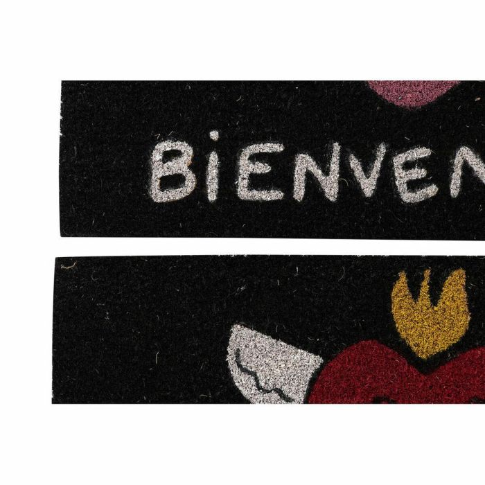 Felpudo Basicos DKD Home Decor Negro Rojo 40 x 1.5 x 60 cm (2 Unidades) 2 Felpudo Basicos DKD Home Decor Negro Rojo 40 x 1.5 x 60 cm (2 Unidades) 2