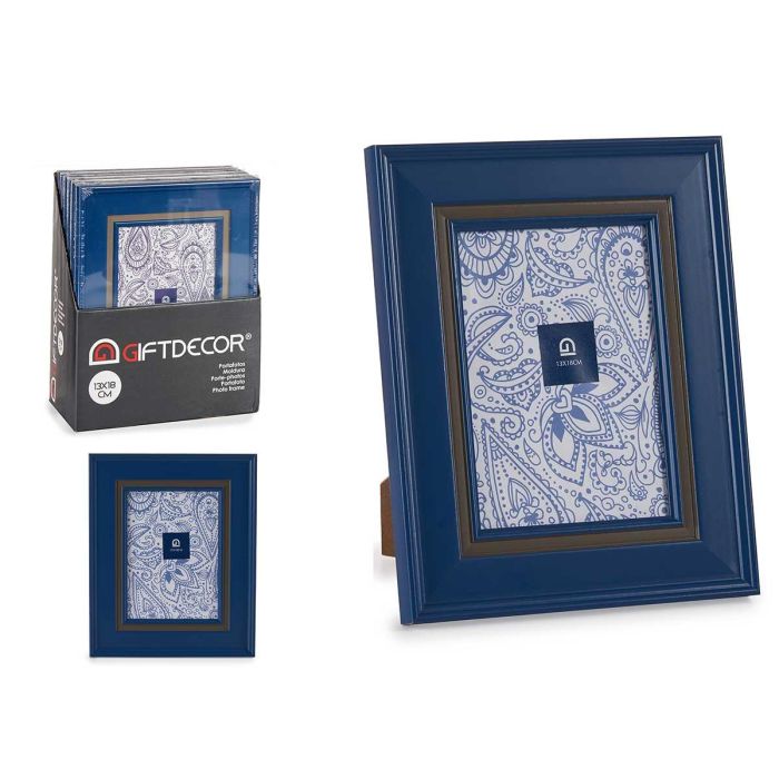 Portafotos 13x18 azul oscuro Giftdecor - 21x26x2 cm, plástico y cristal (24 Unidades) Portafotos 13x18 azul oscuro Giftdecor - 21x26x2 cm, plástico y cristal (24 Unidades)