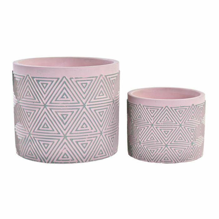 Macetero Scandi DKD Home Decor Rosa Gris 17 x 15 x 17 cm Set de 2 (2 Unidades) Macetero Scandi DKD Home Decor Rosa Gris 17 x 15 x 17 cm Set de 2 (2 Unidades)
