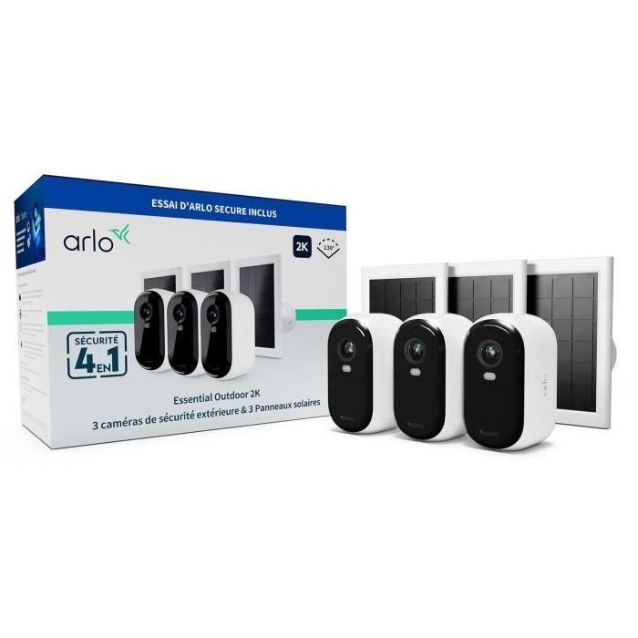 Pack de cámaras de vigilancia ARLO: 3 cámaras 2k esenciales + 3 paneles solares 2 Pack de cámaras de vigilancia ARLO: 3 cámaras 2k esenciales + 3 paneles solares 2