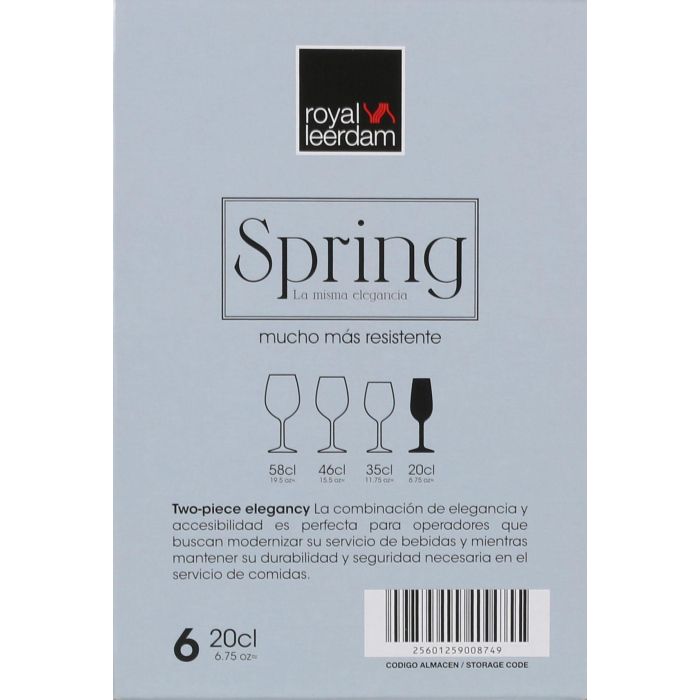 Royal Leerdam Copa Champagne Flauta 20 cl (6 Unidades) 2