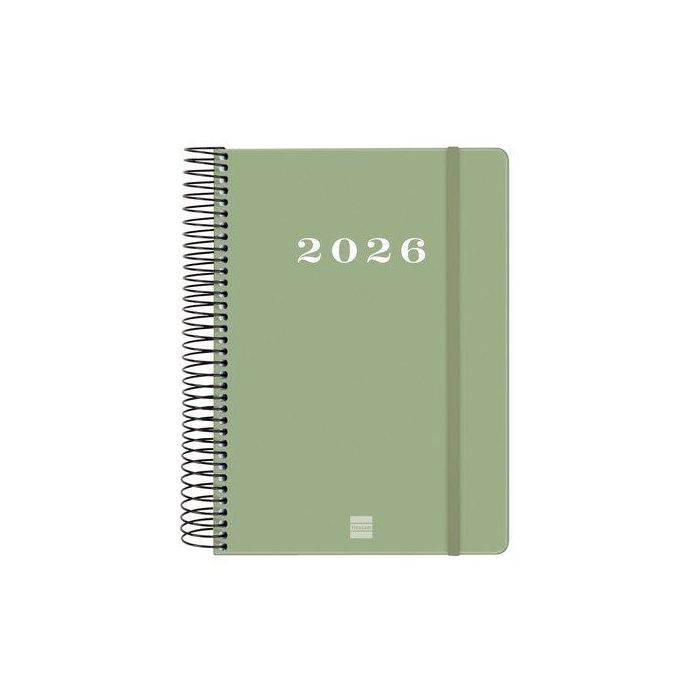 Finocam Agenda Espiral My E10-155x212 mm Tapa Dura Verde 2026