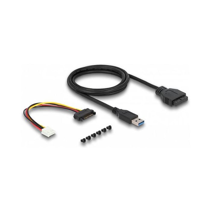 Delock 3.5" Interno USB 3.2 Gen 1 Hub 4 Puertos, 5 Gbit/s, VIA VL817, Panel E/S, Metal Negro 3 Delock 3.5" Interno USB 3.2 Gen 1 Hub 4 Puertos, 5 Gbit/s, VIA VL817, Panel E/S, Metal Negro 3