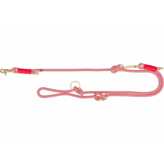 Ramal ajustable para perro Trixie Soft Rope Rojo Crema S S/XL