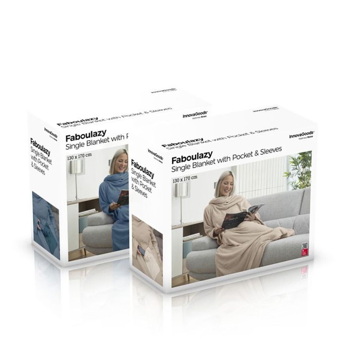 Pack Zapatillas de Casa Calentables en Microondas y Batamanta Individual con Bolsillo Central InnovaGoods 13 Pack Zapatillas de Casa Calentables en Microondas y Batamanta Individual con Bolsillo Central InnovaGoods 13