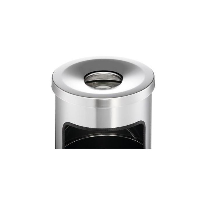 DURABLE Papierkorb Safe mit Ascher rund silber 2 DURABLE Papierkorb Safe mit Ascher rund silber 2
