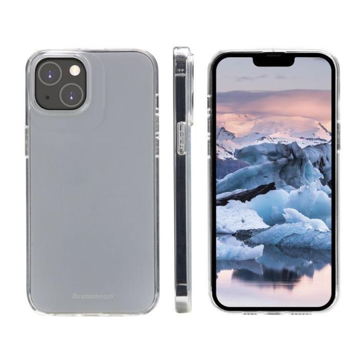 dbramante1928 Greenland Funda Protectora para iPhone 14 Plus Transparente, Fabricada con Plástico Reciclado, Compatible con Carga Inalámbrica 2