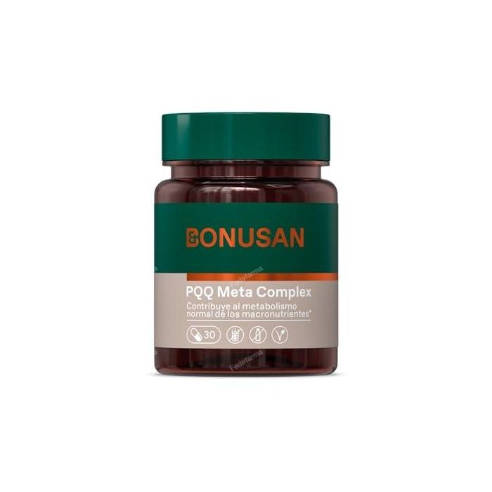 BONUSAN Pqq Meta Plus Complex 30 Cápsulas con Jiaogulan, Ubiquinol CoQ10, Zinc y Vitamina B12 Activa