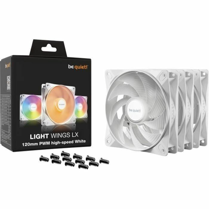 be quiet! LIGHT WINGS LX PWM High Speed 120mm Pack Triple Ventilador para PC, Iluminación LED Multi, Blanco 17