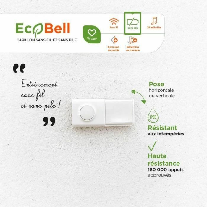 Timbre inalámbrico enchufable sin batería - EcoBell 100 Plug - SCS SENTINEL 2