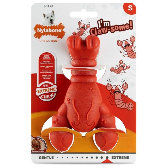 Juguete para perros Nylabone Rojo Carne de vacuno Artificial S 1