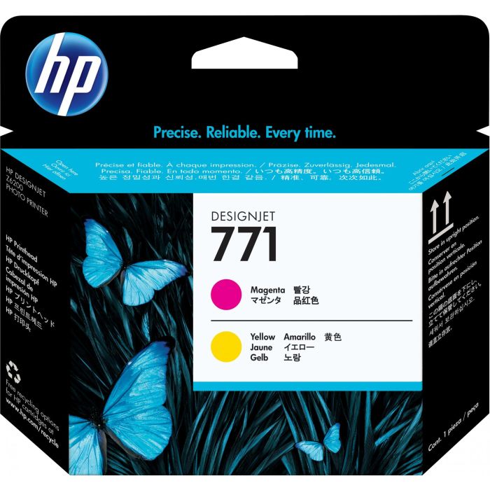 HP Cabezal de Impresión DesignJet 771 CE018A Magenta y Amarillo Inyección de Tinta