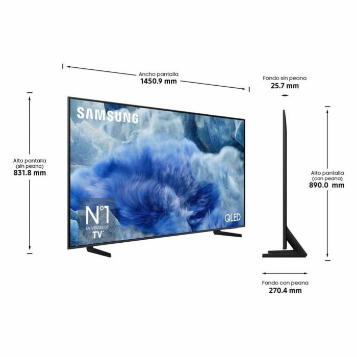 Smart TV Samsung TQ65Q8FAAUXXC 65" (65") 4K Ultra HD (4K Ultra HD) HDR QLED (HDR) (QLED) 2 Smart TV Samsung TQ65Q8FAAUXXC 65" (65") 4K Ultra HD (4K Ultra HD) HDR QLED (HDR) (QLED) 2